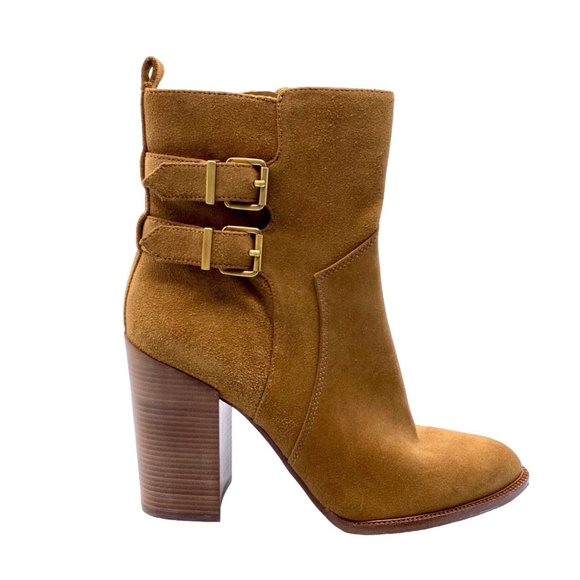 Oil Calf Suede Block Heel Boots Savanna Sandlewood Size 10 Shoe BCBGENERATION - Picture 3 of 13